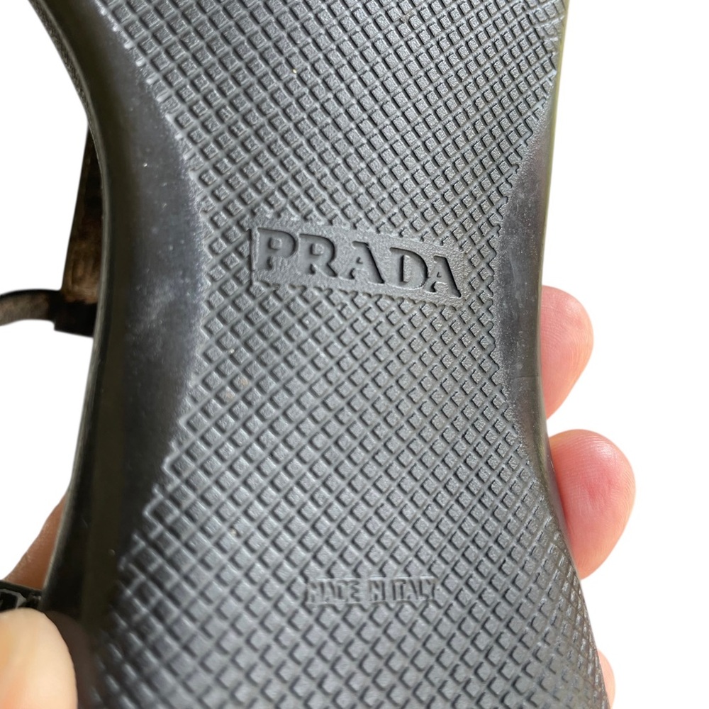 Prada Patent Leather T-Strap Sandals 36 - Picture 9 of 10